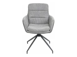 Silla de comedor MCW-K32 (juego de 6), gris-gris oscuro