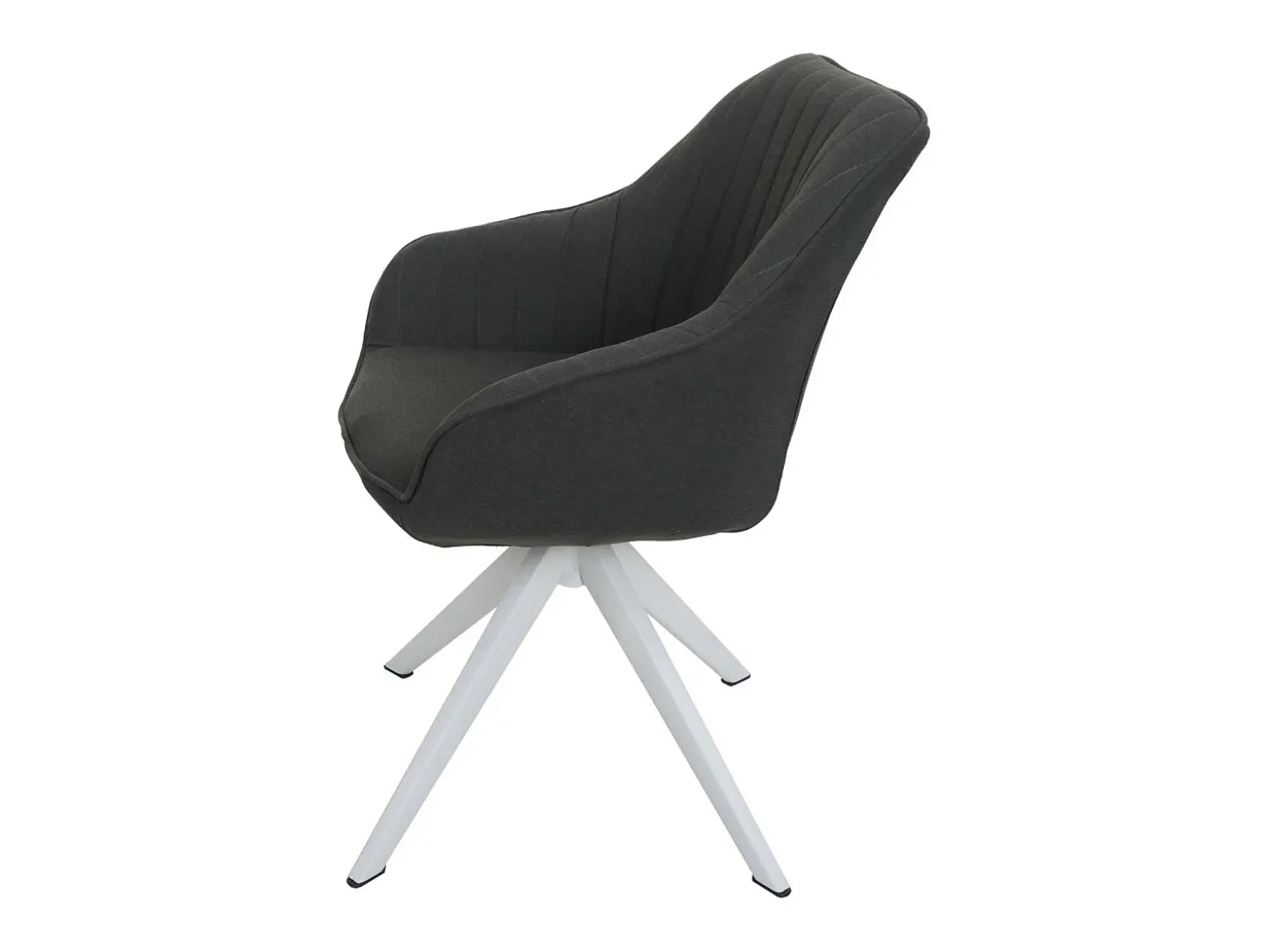 Silla de comedor MCW-K27 (juego de 6), gris oscuro