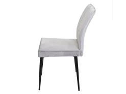Silla de comedor MCW-K16 (juego de 6), gris claro