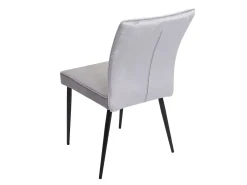 Silla de comedor MCW-K16 (juego de 6), gris claro