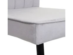 Silla de comedor MCW-K16 (juego de 6), gris claro