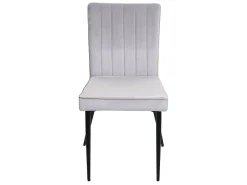 Silla de comedor MCW-K16 (juego de 6), gris claro