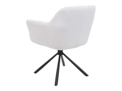 Silla de comedor MCW-K33 (juego de 6), bouclé-blanco