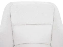 Silla de comedor MCW-K33 (juego de 6), bouclé-blanco
