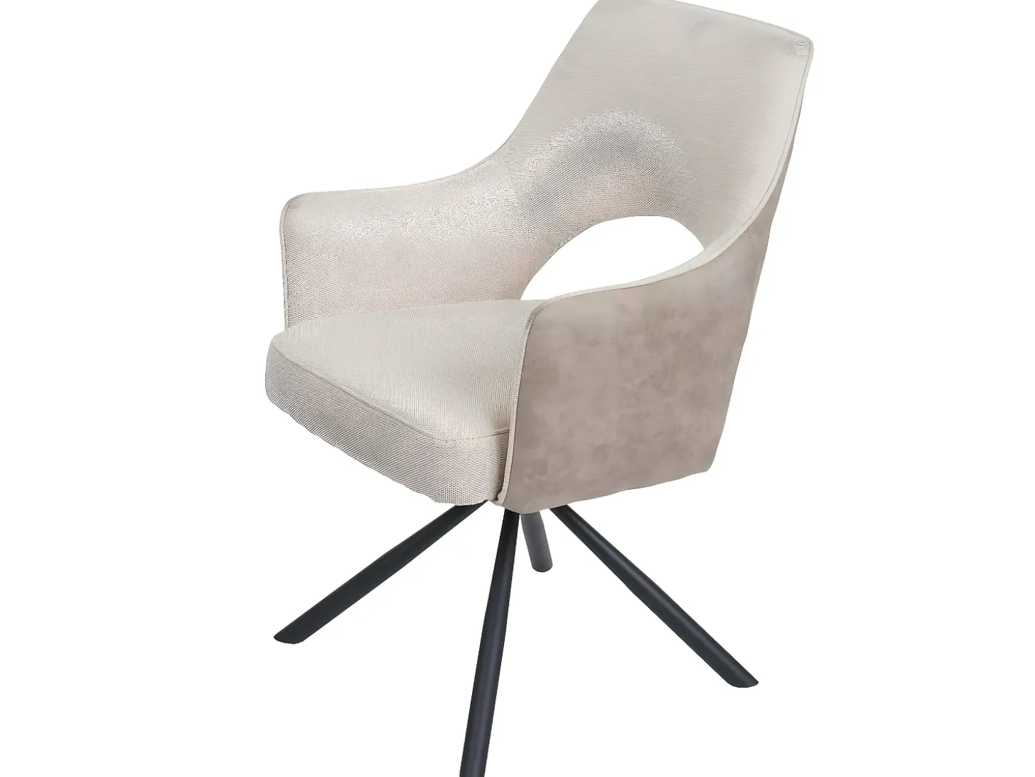 Silla de comedor MCW-K30 (juego de 6), crema