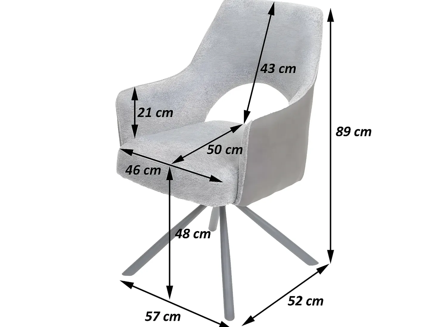 Silla de comedor MCW-K30 (juego de 6), crema
