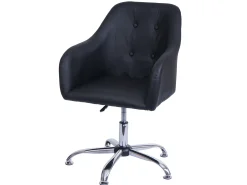 Silla de comedor MCW-L92, piel sintética negra