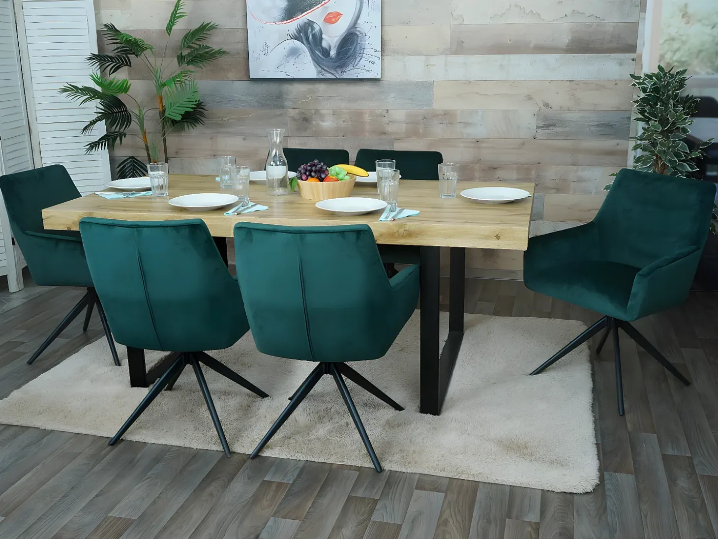 Silla de comedor MCW-L91 (juego de 6), verde