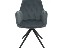 Silla de comedor MCW-L80 (juego de 6), antracita