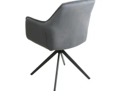 Silla de comedor MCW-L80 (juego de 6), antracita
