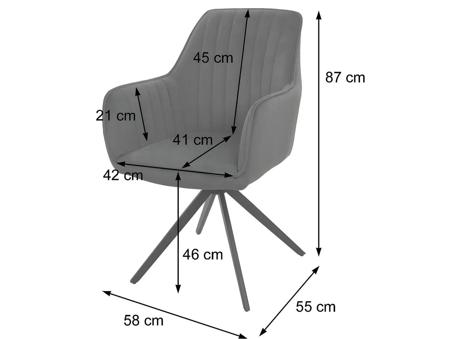 Silla de comedor MCW-L79 (juego de 6), crema-beige