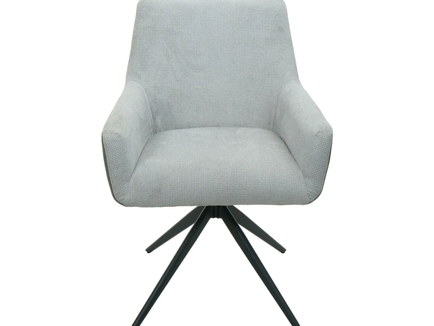 Silla de comedor MCW-L91 (set de 2), gris claro imitación cuero gris oscuro