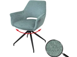 Silla de comedor MCW-M53, gris-azul