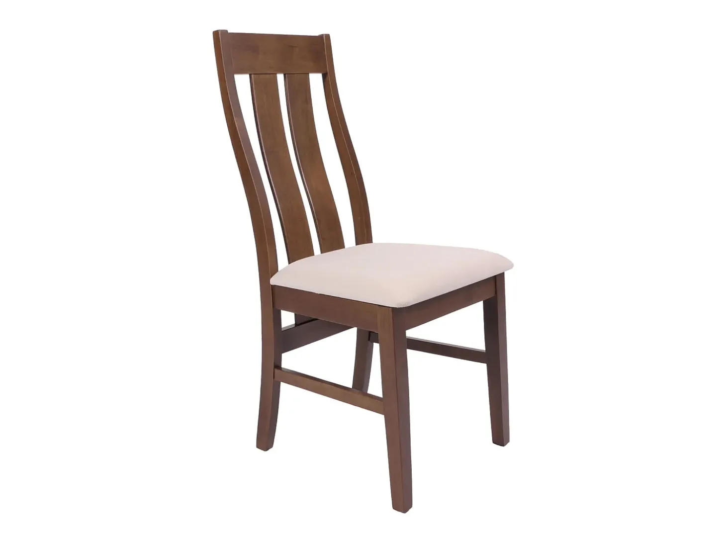 Silla de comedor MCW-M58 (juego de 6), estructura oscura, crema