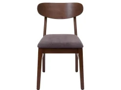 Silla de comedor MCW-M59 (juego de 6), estructura oscura, topo