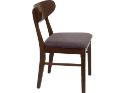 Silla de comedor MCW-M59 (juego de 6), estructura oscura, topo