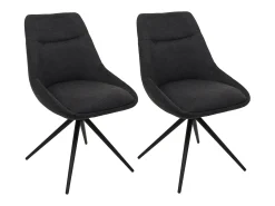 Silla de comedor MCW-M65 (set de 2), antracita