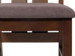 Silla de comedor MCW-M58 (set de 2), estructura oscura, topo