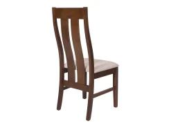 Silla de comedor MCW-M58 (set de 2), estructura oscura, crema