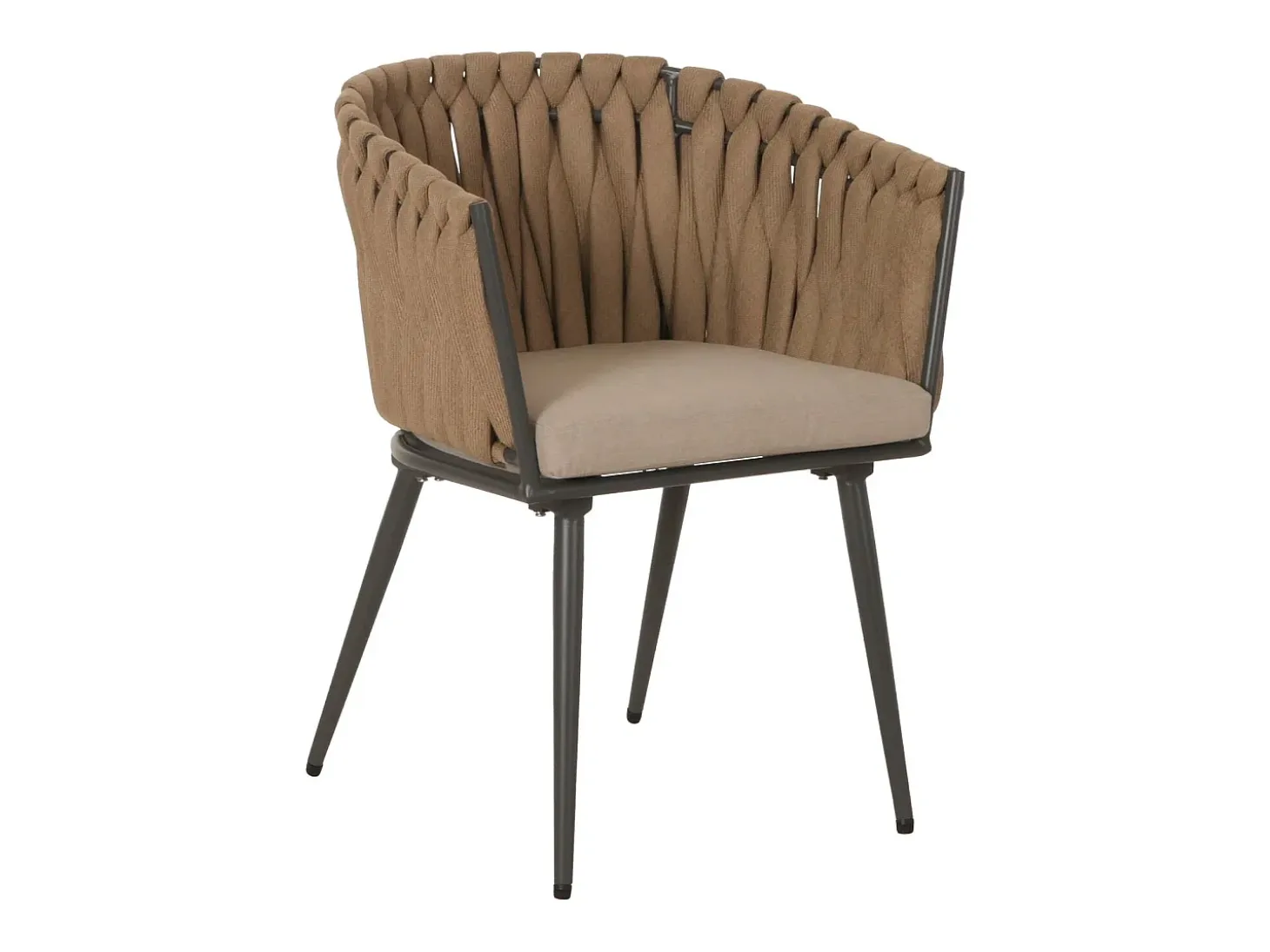 Silla de comedor MCW-N38 (juego de 6), cojín beige marrón claro