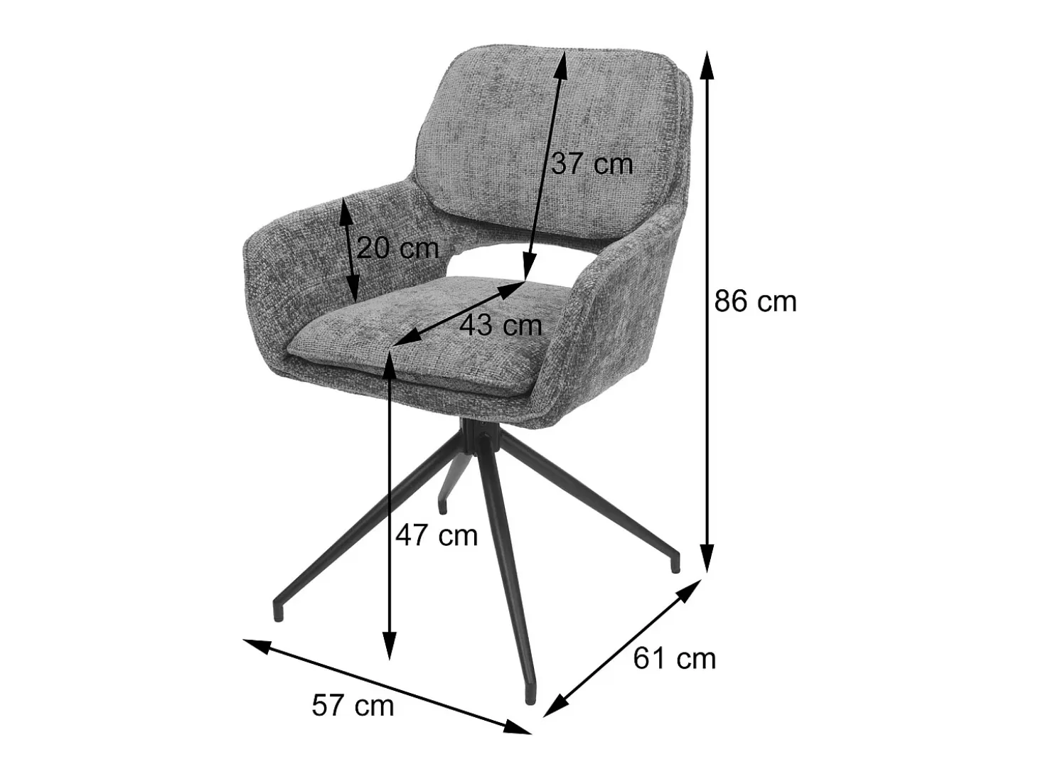Silla de comedor MCW-N74 (juego de 6), beige