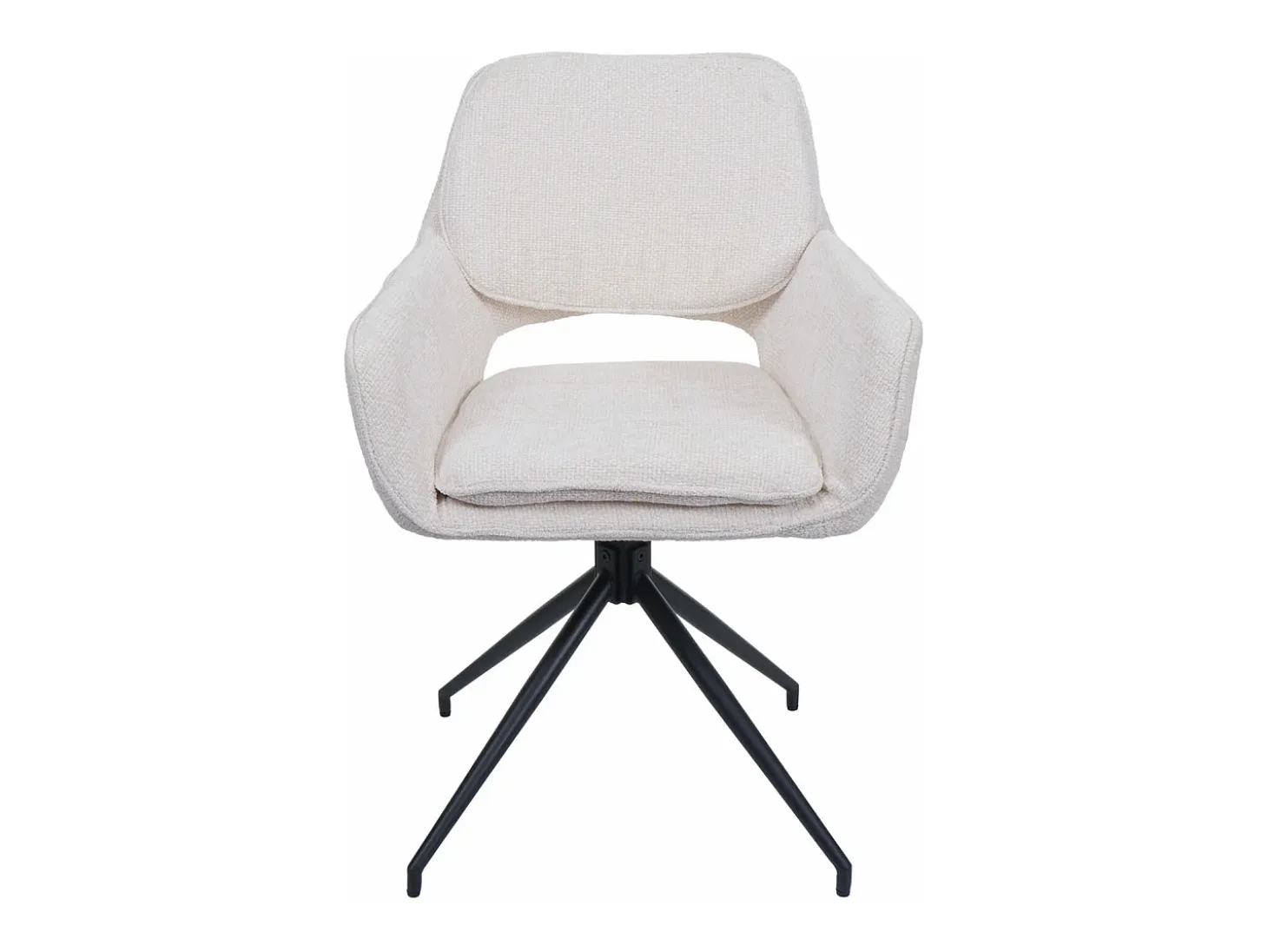 Silla de comedor MCW-N74 (juego de 6), crema