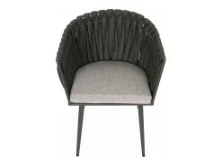 Silla de comedor MCW-N38 (juego de 6), cojín antracita gris claro