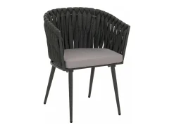 Silla de comedor MCW-N38 (juego de 6), cojín antracita gris claro