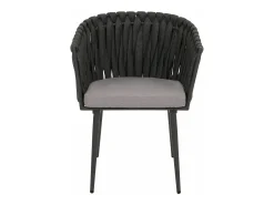 Silla de comedor MCW-N38 (juego de 6), cojín antracita gris claro