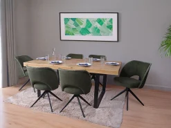 Silla de comedor MCW-N72 (juego de 6), verde