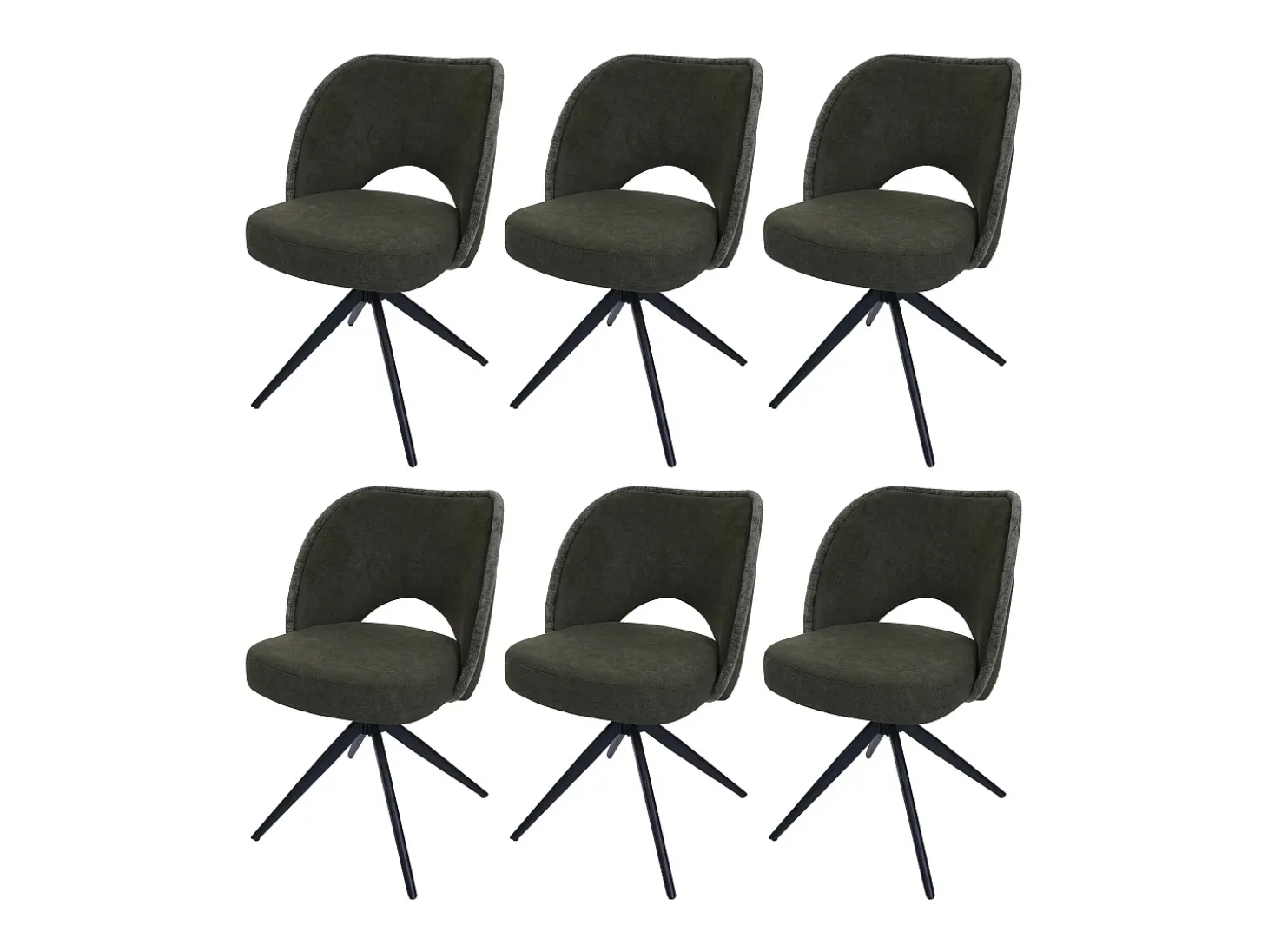 Silla de comedor MCW-N72 (juego de 6), verde