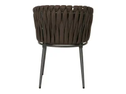 Silla de comedor MCW-N38 (set de 2), marrón Cojín gris oscuro