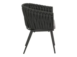 Silla de comedor MCW-N38 (set de 2), cojín antracita gris claro