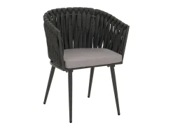Silla de comedor MCW-N38 (set de 2), cojín antracita gris claro