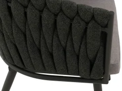 Silla de comedor MCW-N38 (set de 2), cojín antracita gris claro