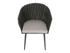 Silla de comedor MCW-N38 (set de 2), cojín antracita gris claro