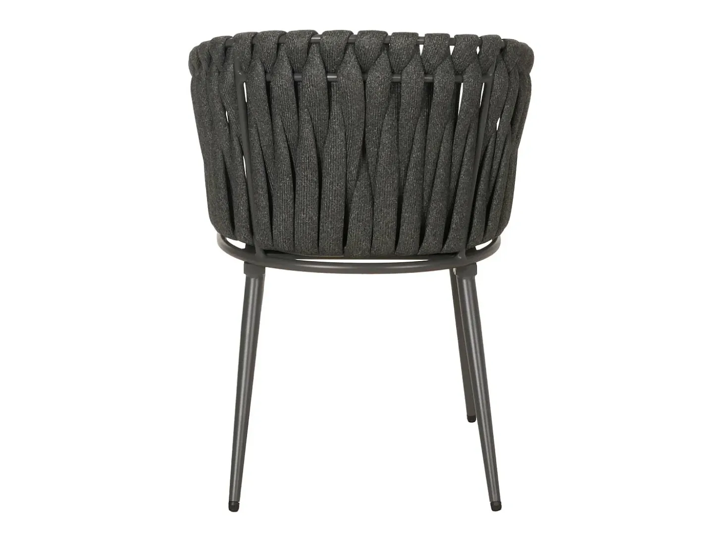 Silla de comedor MCW-N38 (set de 2), antracita Cojín gris oscuro