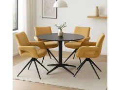Silla de comedor MCW-O78, amarillo mostaza