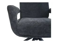 Silla de comedor MCW-O78, gris oscuro