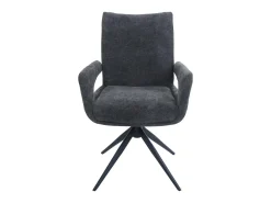 Silla de comedor MCW-O78, gris oscuro