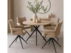 Silla de comedor MCW-O78, marrón claro