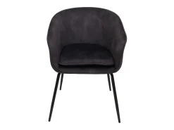 Silla de comedor MCW-O28 (juego de 6), gris oscuro