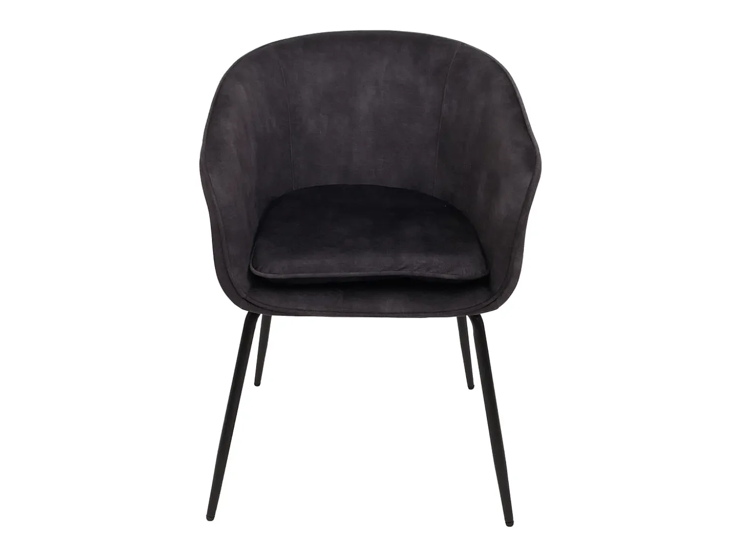 Silla de comedor MCW-O28 (juego de 6), gris oscuro