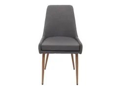 Silla de comedor MCW-O27 (juego de 6), gris oscuro