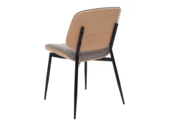 Silla de comedor MCW-O44 (juego de 6), natural, gris claro