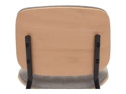 Silla de comedor MCW-O44 (juego de 6), natural, gris claro