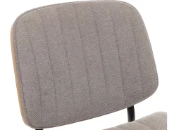 Silla de comedor MCW-O44 (juego de 6), natural, gris claro