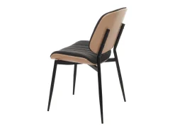 Silla de comedor MCW-O44 (juego de 6), natural, gris oscuro