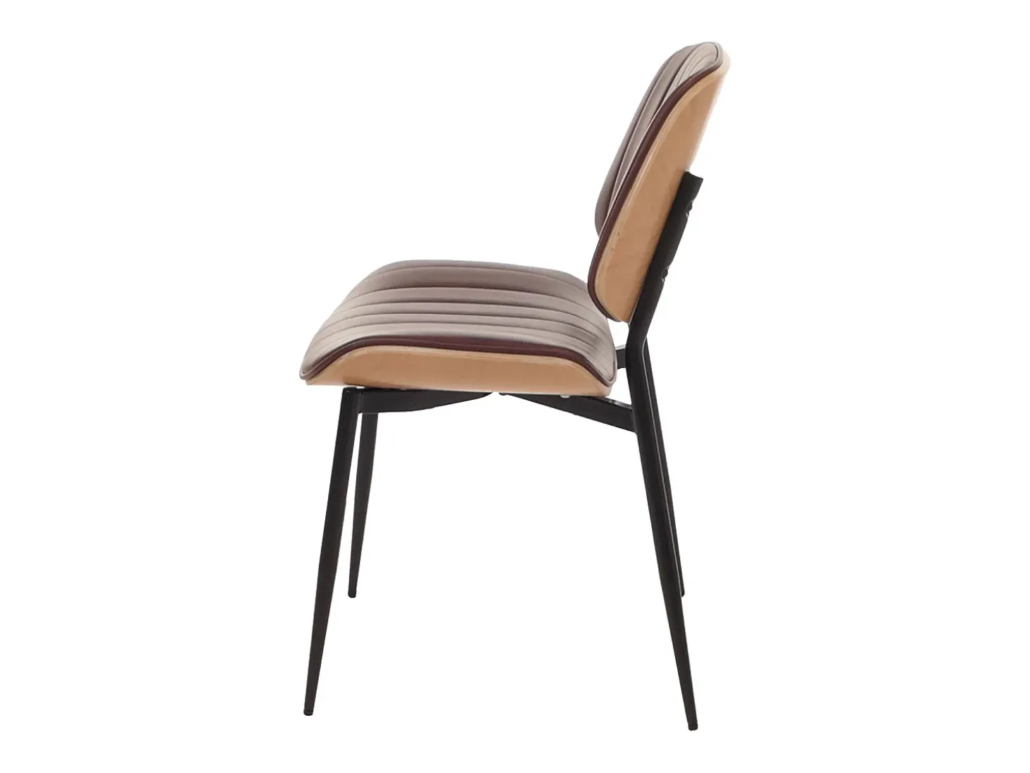 Silla de comedor MCW-O44 (juego de 6), natural, vintage marrón