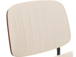 Silla de comedor MCW-O44 (juego de 6), aspecto nogal, blanco